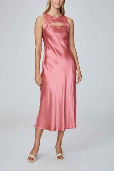 HALSTON Lilah twist-front stretch-jersey halterneck gown