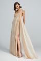 HALSTON OYSTER CHIFFON GOWN