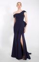 JANIQUE SIDE RUFFLE OFF SHOULDER GOWN
