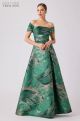 TERI JON OFF SHOULDER A-LINE GOWN