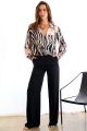 FINLEY DAVY TOP BLUSHED TIGER BLOUSE