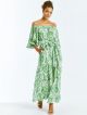 MESTIZA RAFFAELLA OFF SHOULDER MAXI DRESS