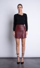 KARINA GRIMALDI LARA MINI LEATHER SKIRT