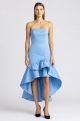 ZAC POSEN DROP WAIST HIGH-LOW DRESS