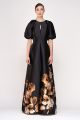 KAY UNGER DELFINA STATEMENT SLEEVE GOWN