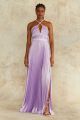 AMUR NORI PLUNGE HALTER GOWN