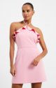 FRENCH CONNECTION RUTH RUFFLE HALTER DRESS