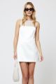 FRENCH CONNECTION CAREY SATIN CHIFFON DRESS