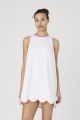 FRENCH CONNECTION ALEXIS POPLIN SCALLOP HEM DRESS