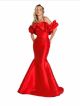 NICOLE BAKTI OFF SHOULDER RUFFLE GOWN