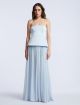 BCBGMAXAZRIA STRAPLESS PEPLUM GOWN