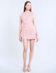 BCBGMAXAZRIA TULLE TIERED MINI DRESS
