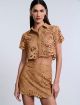 BCBGMAXAZRIA EYELET MINI SKIRT