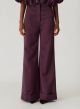 REBECCA TAYLOR TECHY SATEEN WIDE LEG PANT