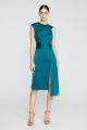 THEIA JOSIE DRAPED COCKTAIL DRESS