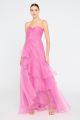 THEIA NICKI ORGANZA STRAPLESS GOWN
