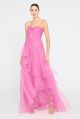 THEIA NICKI ORGANZA STRAPLESS GOWN