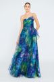 THEIA TAYA STRAPLESS ORGANZA GOWN