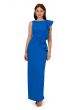 ADRIANNA PAPELL RUFFLED CREPE GOWN