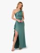 ADRIANNA PAPELL ONE SHOULDER ROUCHED GOWN