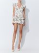ALICE + OLIVIA KESSIE RUFFLE SLV ROMPER