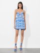 ALICE & OLIVIA MELVINA TIE FRONT GATHERED DRESS