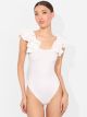 ALICE & OLIVIA TAWNY RUFFLE SLV BODYSUIT
