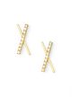 ZENZII PAVE CRISS CROSS STUD EARRING