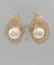 GS PEARL&PAVE CLIP EARRING