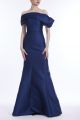 BADGLEY MISCHKA ASSYM DRAPE NECK GOWN