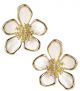 LISI LERCH ELINORE MOTHER OF PEARL FLORAL EARRING