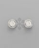 GS ROUND CZ STUD POST EARING