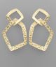 GS ABSTRACT SHAPE DOUBLE EARRING