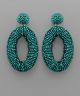 GS BEADED OVAL EARRING