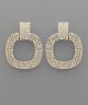 GS SQUARE PAVE EARRING