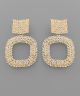 GS CZ 2 SQUARE EARRING
