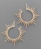 GS CRYSTAL PAVE SPIKE CIRCLE EARRING