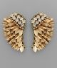 GS BEAD AND WING EARRING