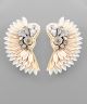 GS OMBRE JEWELED WING EARRINGS