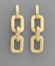 GS GOLD DOUBLE SQUARE EARRING