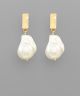 GS PEARL DANGLE BAR EARRING