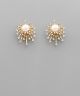 GS PEARL & CRYSTAL STARBURST EARRING