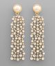 GS CRYSTAL & PEARL RECTANGLE EARRING
