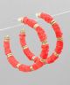 GS SQUARE BEAD CIRCLE HOOPS