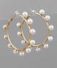 GS CREAM AND GOLD PEARL HOOP