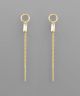 GS BRASS BAR CHAIN ROW EARRING