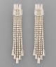 GS BAGUETTE STONE ROW EARRING