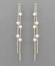 GS PEARL & PAVE DROP EARRING