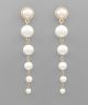 GS PEARL ROW DROP EARRING