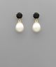 GS PEARL DANGLE CRYSTAL EARRIN